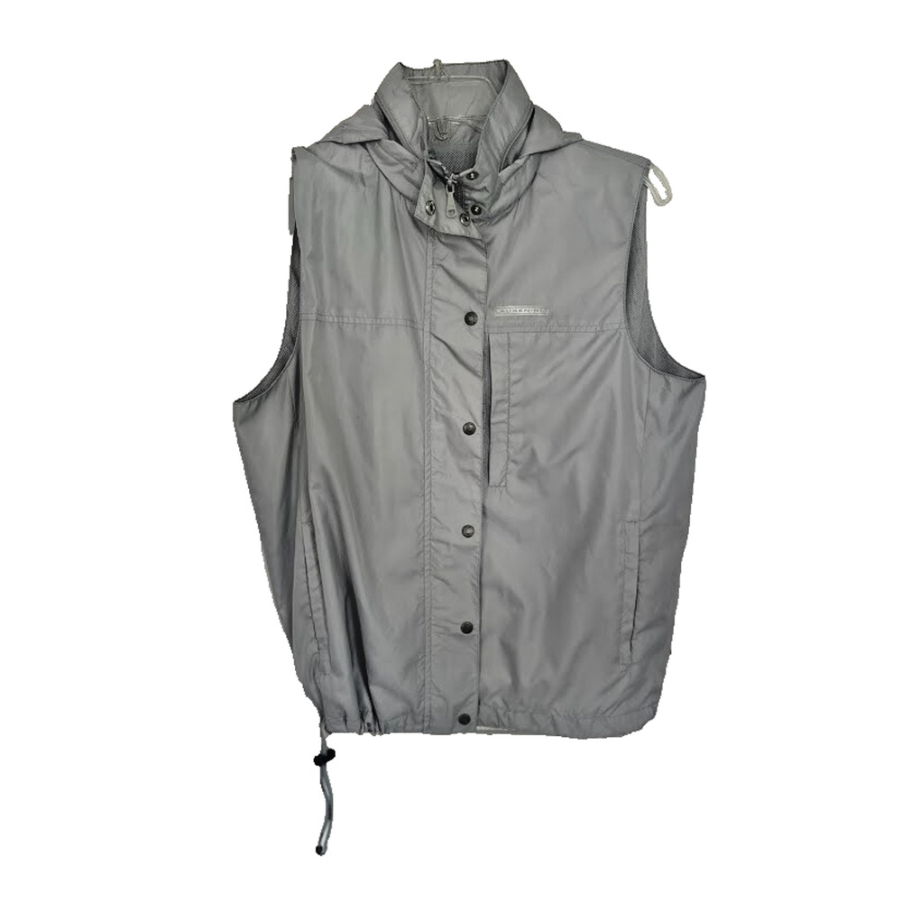 Lauren Ralph Lauren Jacket Womens Small Zip Lined Vest Grey Windbreaker Outdoor